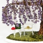Сиреневая глициния из аметиста - В саду Кавати Фудзи - дерево счастья 