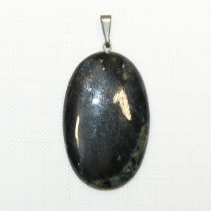 Кулон из лунного камня черного (лабрадор) 20-36 мм