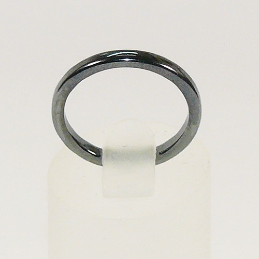 Кольцо из гематита 15-19 ширина 3 мм