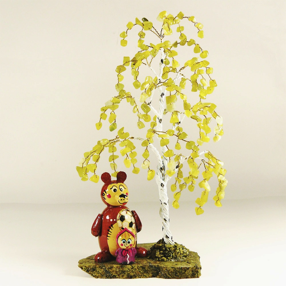 Сказочное дерево из нефрита - Маша и Медведь - дерево счастья